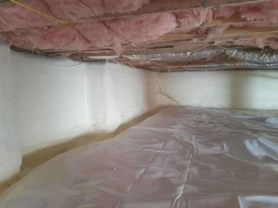 Crawl space encapsulation with closed-cell spray foam for Roof Waterproofing in Johnstown